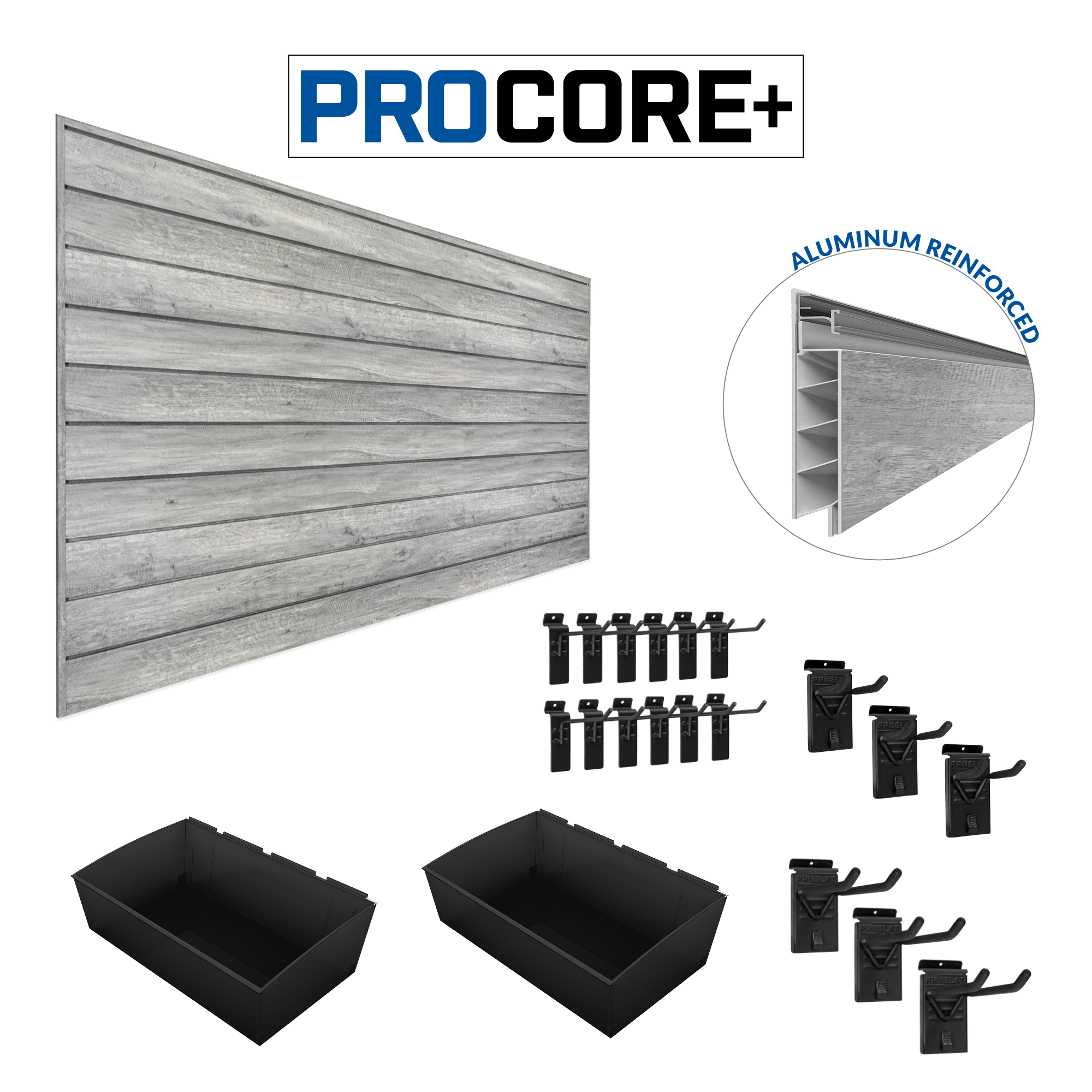 PROCORE PLUS Slatwall Organizer bundle – STEALTH