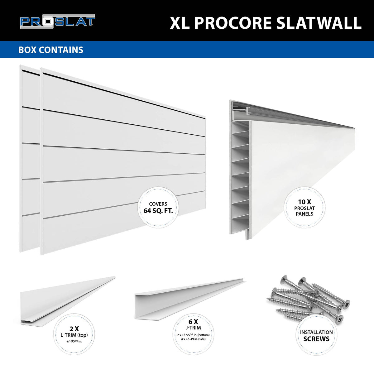 Panneaux PROCORE XL 4 pi x 8 pi – Ensemble de 2 (128 pieds carrés)