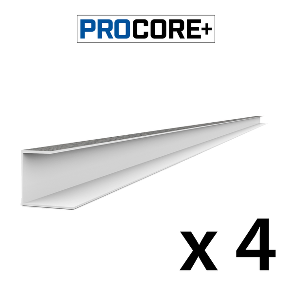 8 ft. PROCORE+ Gray Wood PVC Side Trim Pack