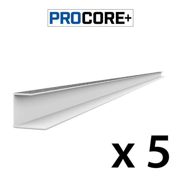 8 ft. PROCORE+ Gray Wood PVC Side Trim Pack