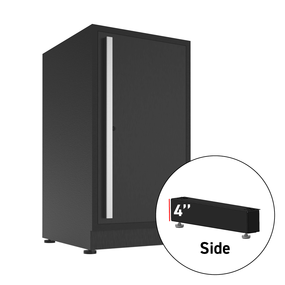 Fusion/LUX 4 in. Side Leg w/Kickplate for 20 in. Cabinet