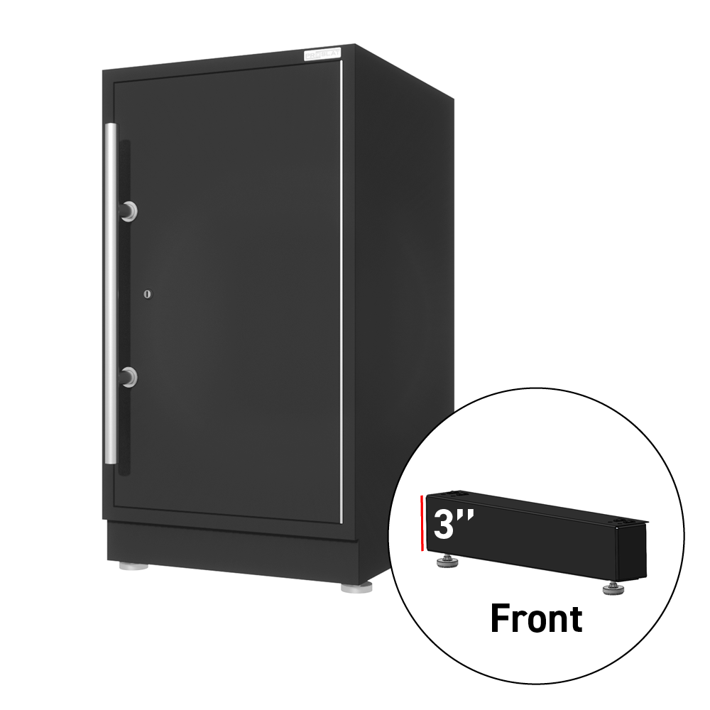Fusion/LUX 3 in. Front Leg 20 in. Wide Black