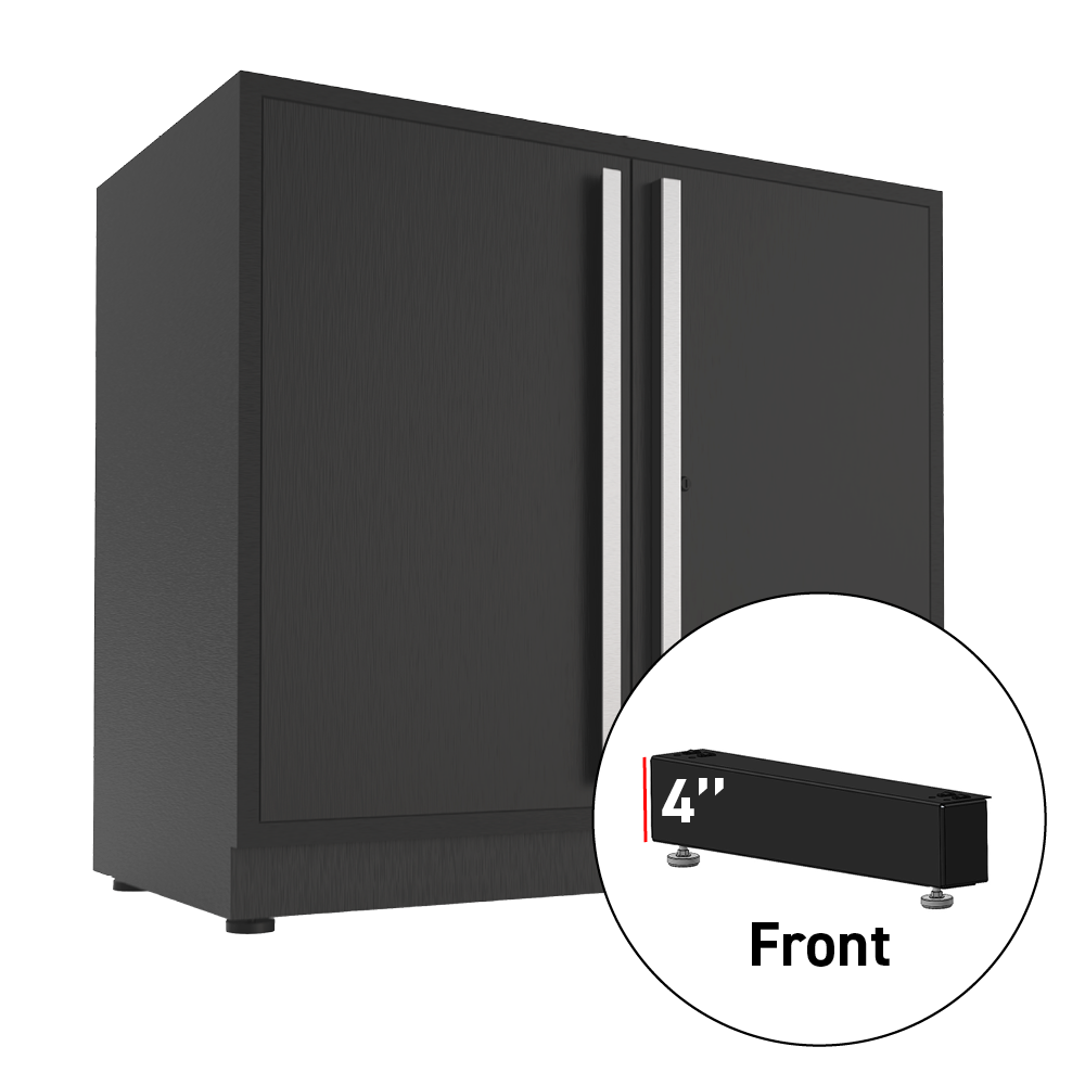Fusion/LUX 4 in. Front Leg 40 in. Wide Black