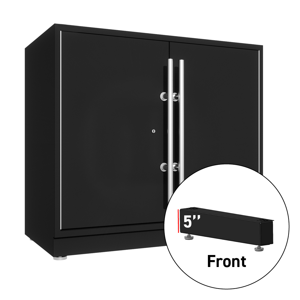 Fusion/LUX 5 in. Front Leg 40 in. Wide Black