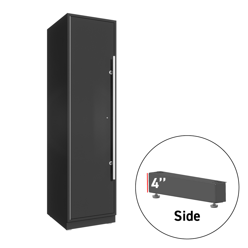 Lux 4 in. Side Leg w/Kickplate for 15 in. Cabinet