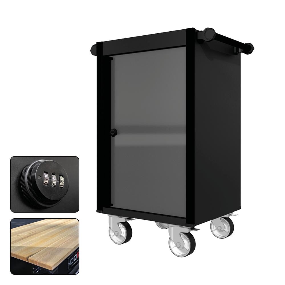 22 Series - Locker - Black Handles - Traditional Casters