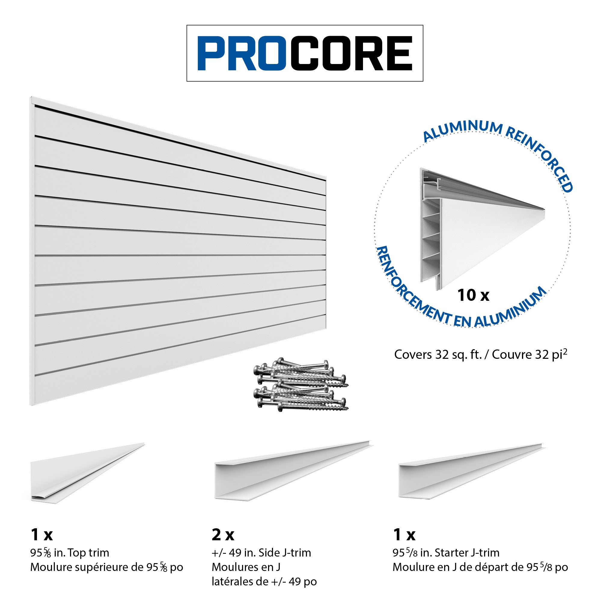 PROCORE – Panneaux en PVC de 4 x 8 pi
