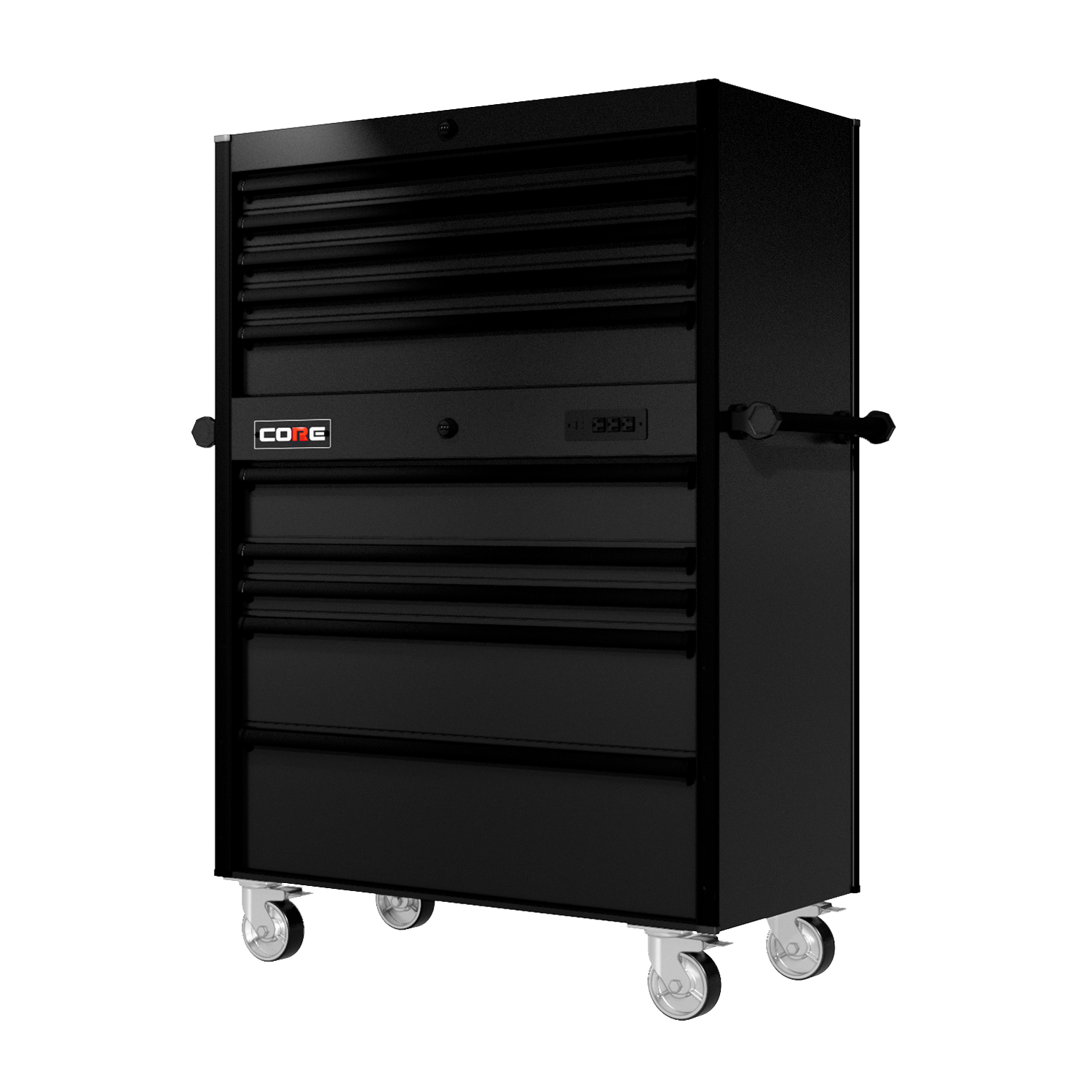 44 Series - 10 Drawers - Black Handles - Traditional Casters