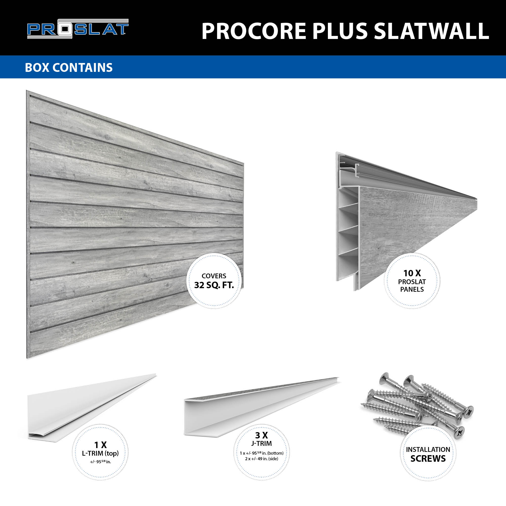 PROCORE PLUS Slatwall Organizer bundle – STEALTH