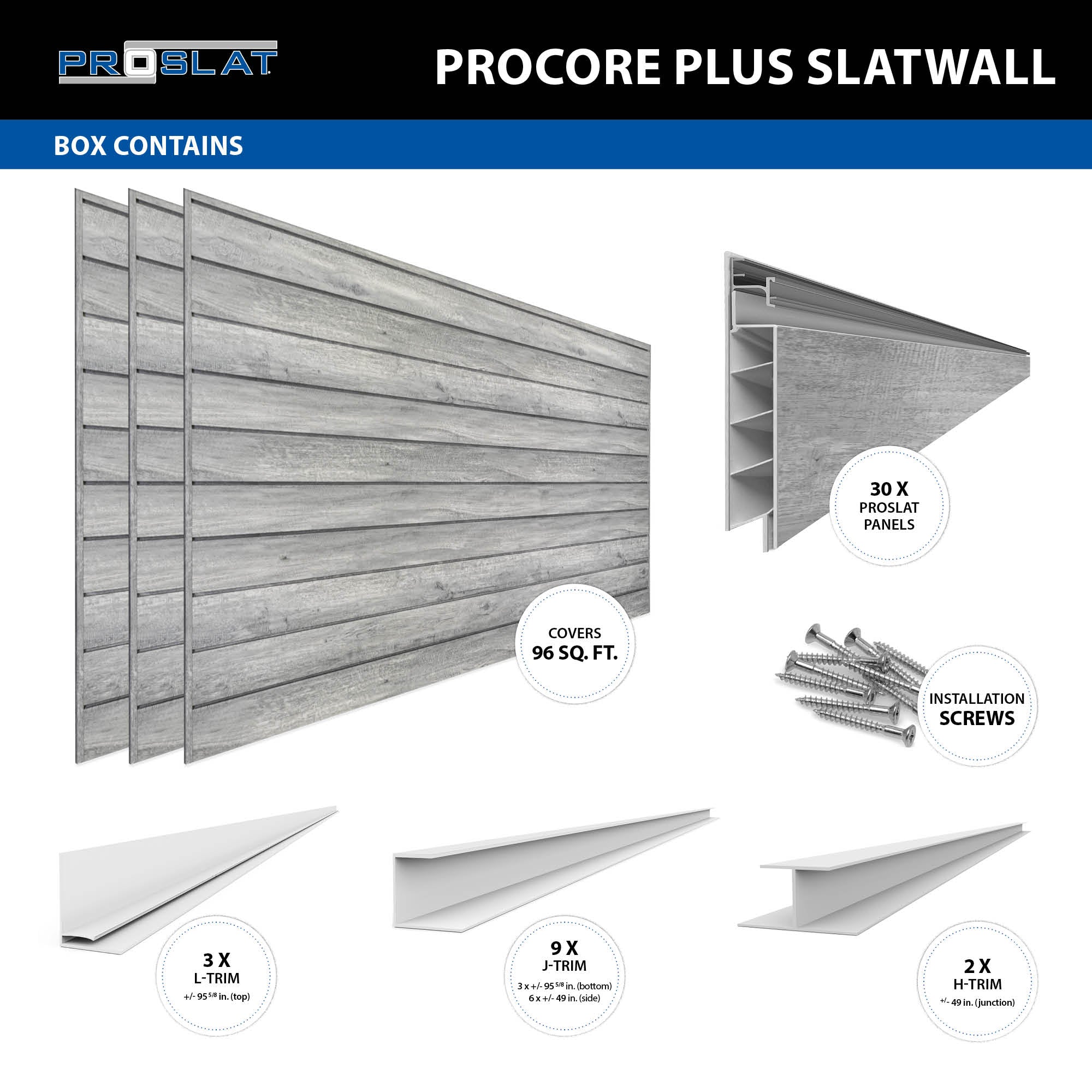 PROCORE PLUS Slatwall The standard – STEALTH