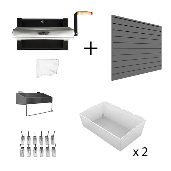 Car Washing Kit with 4 x 4 ft. Slatwall