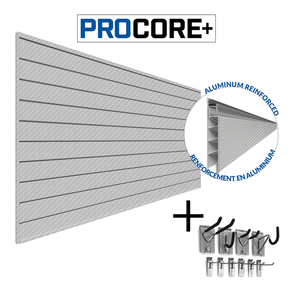 PROCORE+ Silver Gray Carbon Fiber Slatwall Mini Bundle