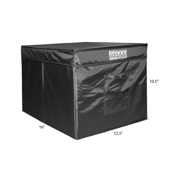 Bin Warehouse – Fold-A-Tote Black – 9 Gallon 6 pack