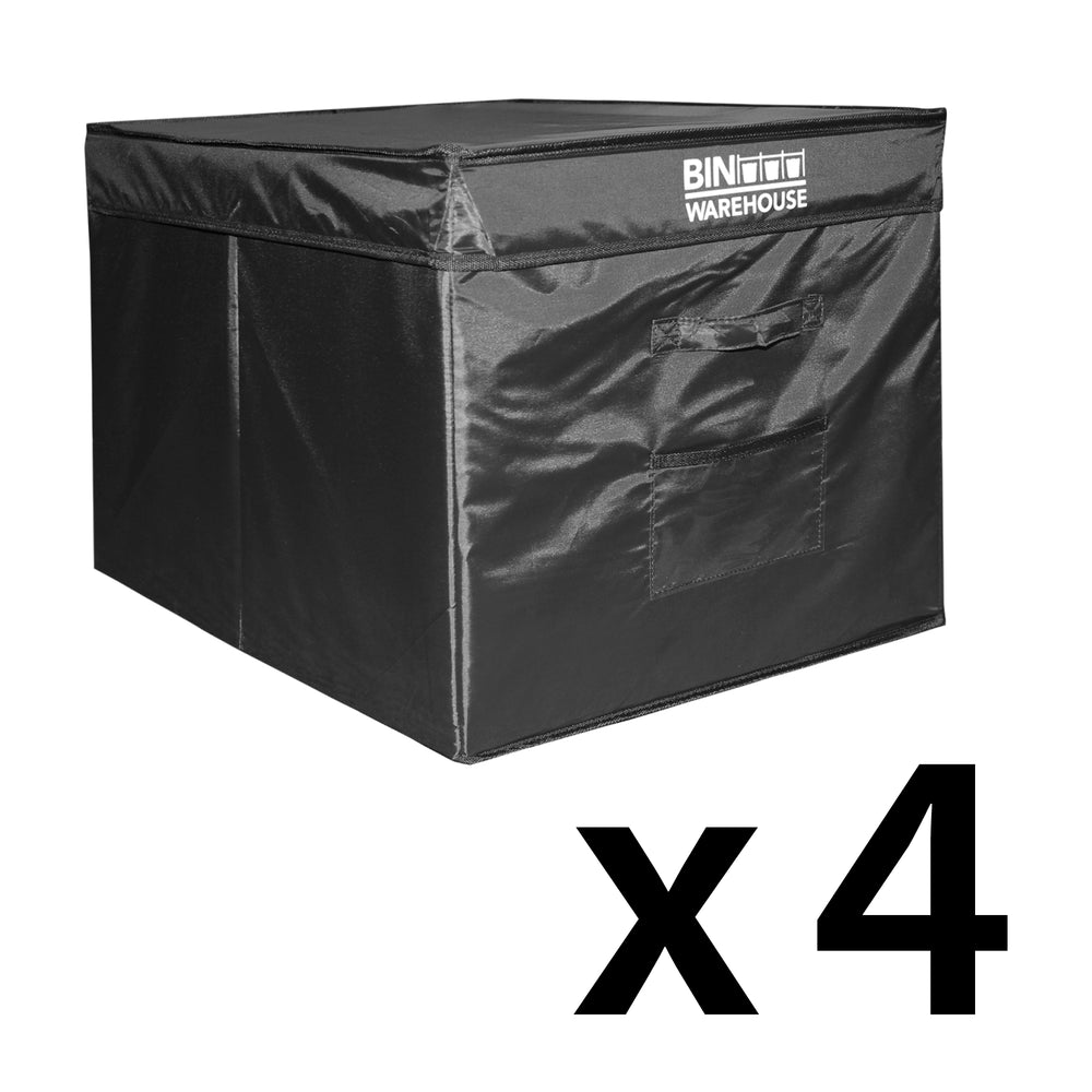 Bin Warehouse – Fold-A-Tote Black – 22 Gallon 4 Pack