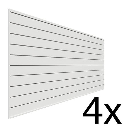 8 ft. x 4 ft. PVC Slatwall - 4 pack 128 sq ft