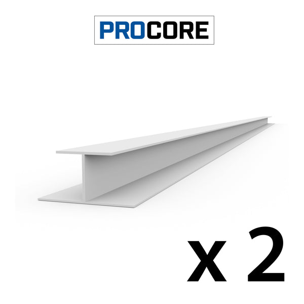 8 ft. PROCORE PVC H-Trim Pack – White
