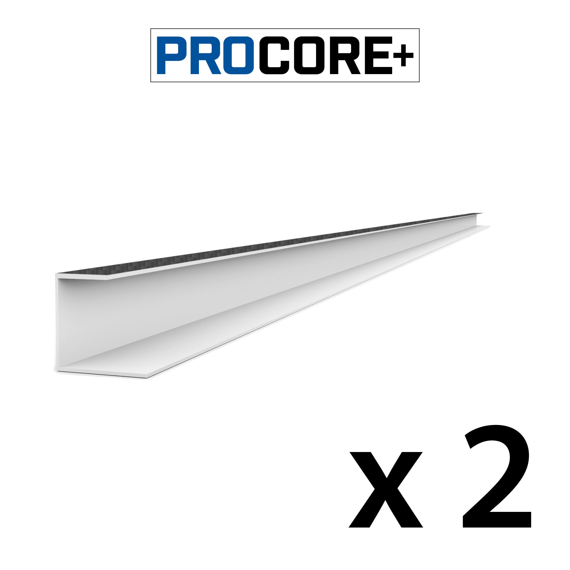 8 ft. PROCORE+ Black carbon fiber PVC Side Trim Pack