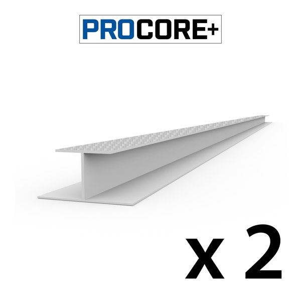 8 ft. PROCORE+ Silver gray carbon fiber PVC H-Trim Pack
