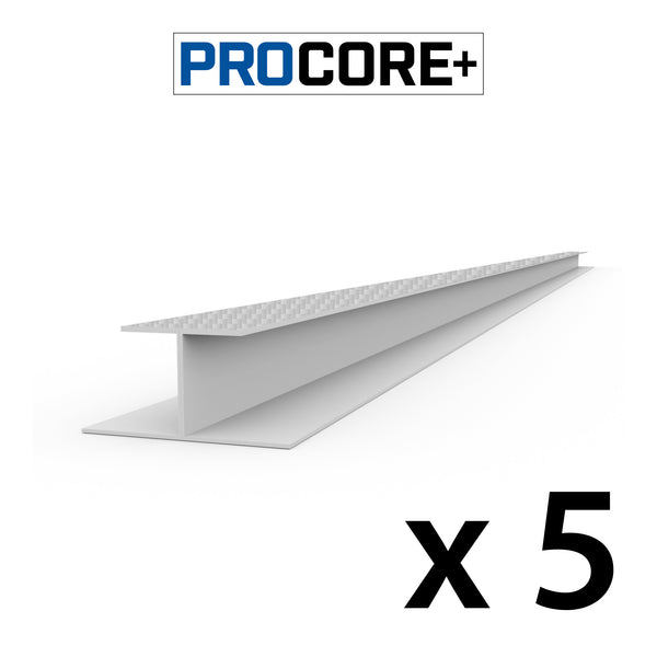 8 ft. PROCORE+ Silver gray carbon fiber PVC H-Trim Pack