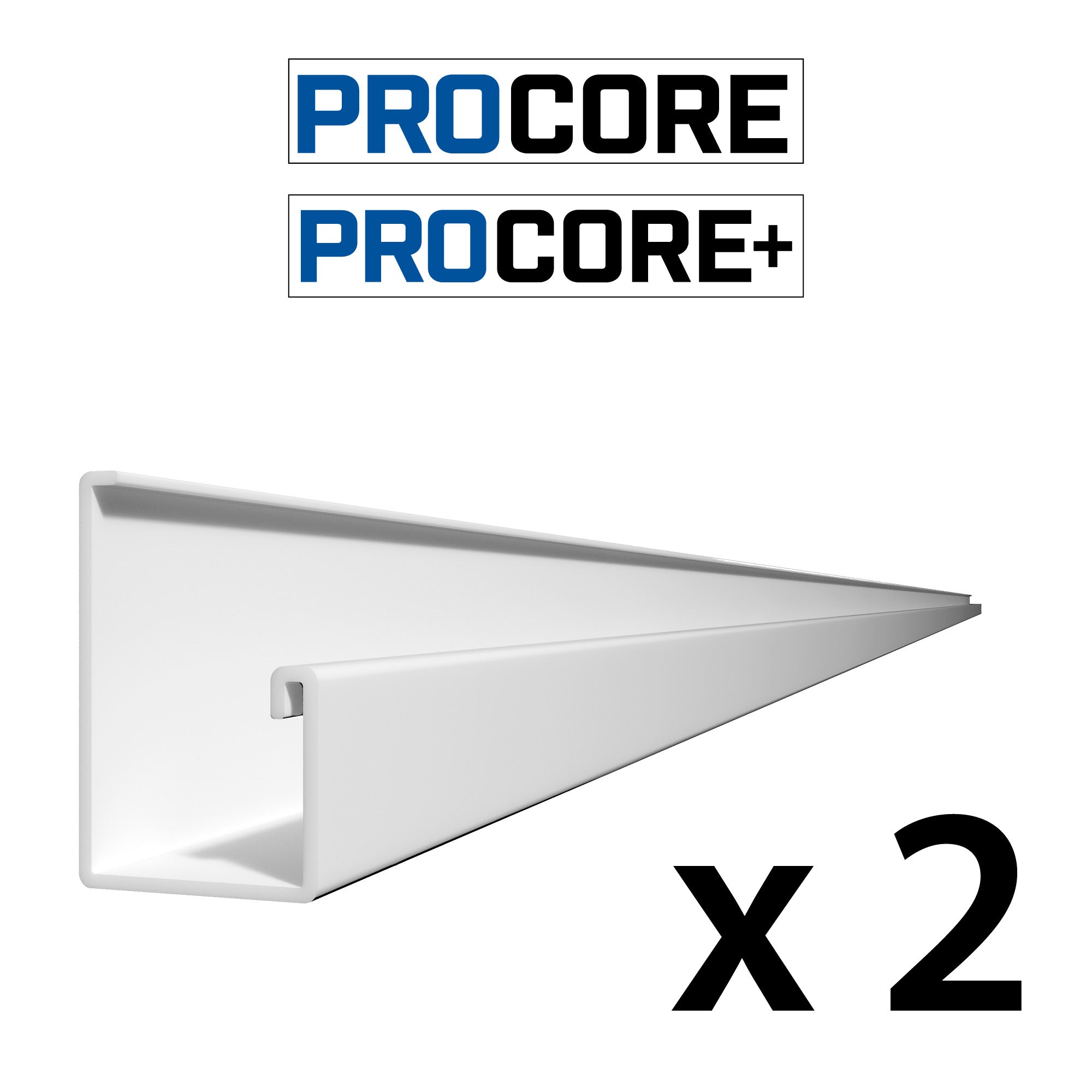 PROCORE+ – Ensemble de moulures de départ en PVC de 8 pi