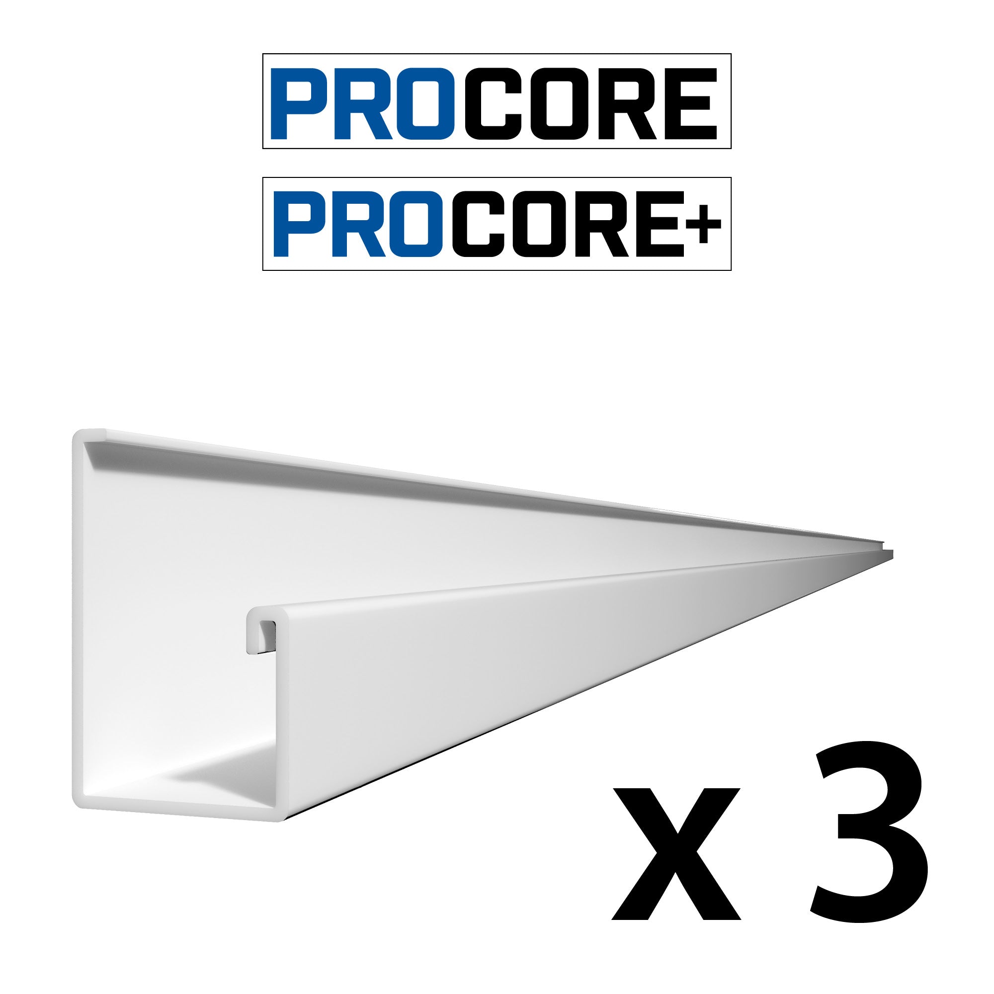 PROCORE+ – Ensemble de moulures de départ en PVC de 8 pi