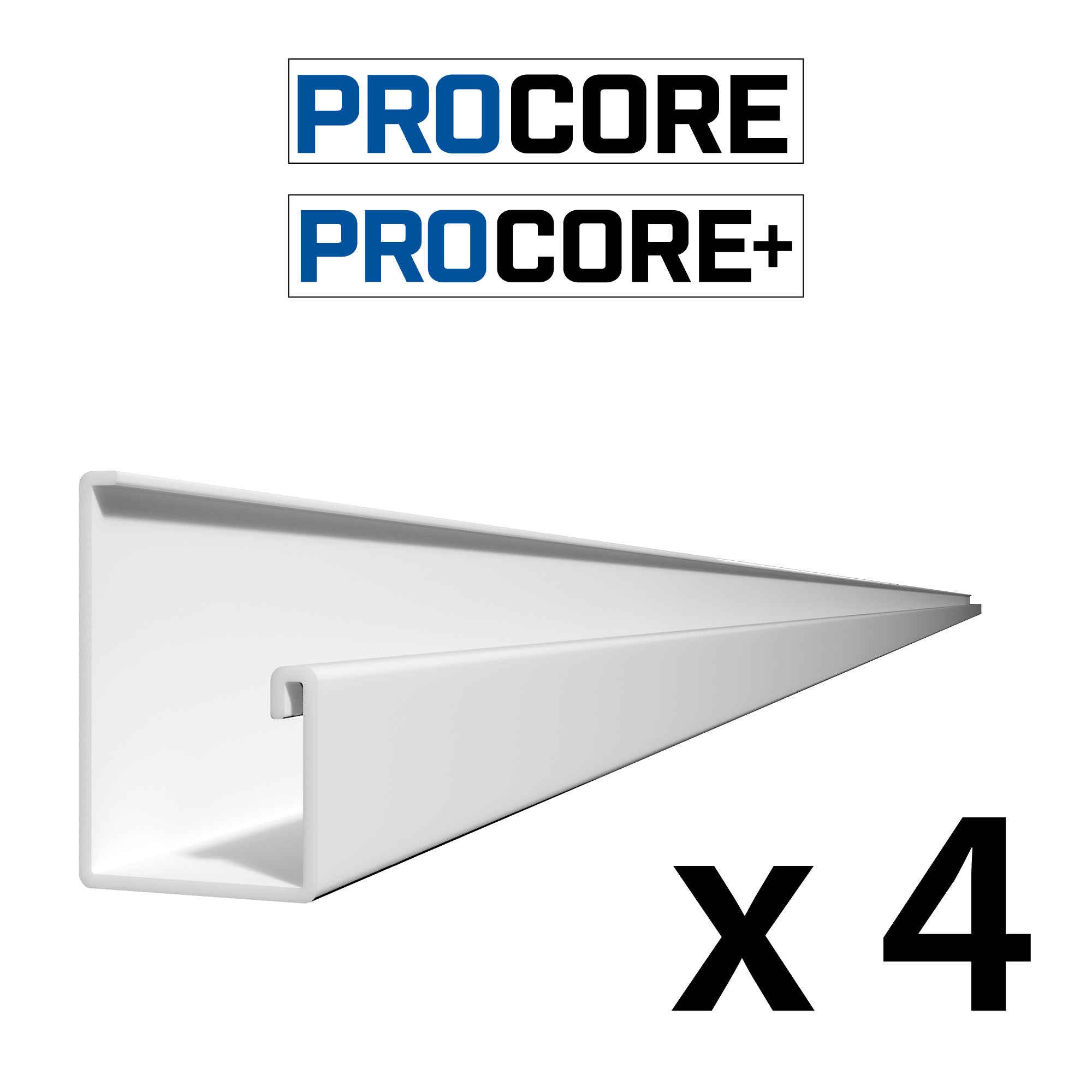 PROCORE+ – Ensemble de moulures de départ en PVC de 8 pi