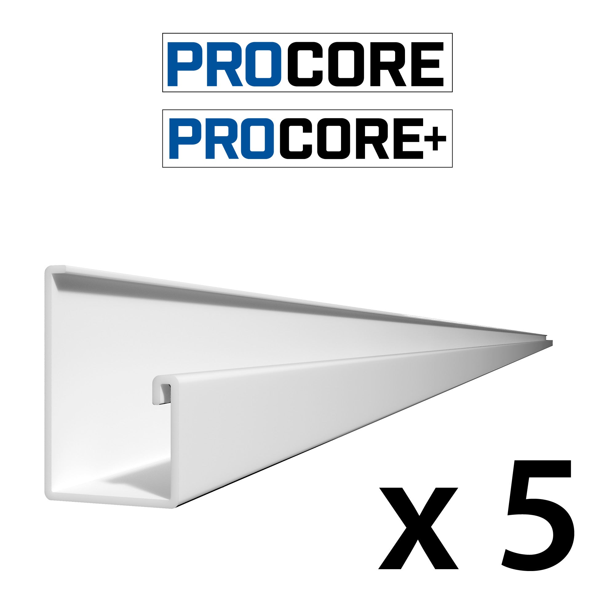 PROCORE+ – Ensemble de moulures de départ en PVC de 8 pi